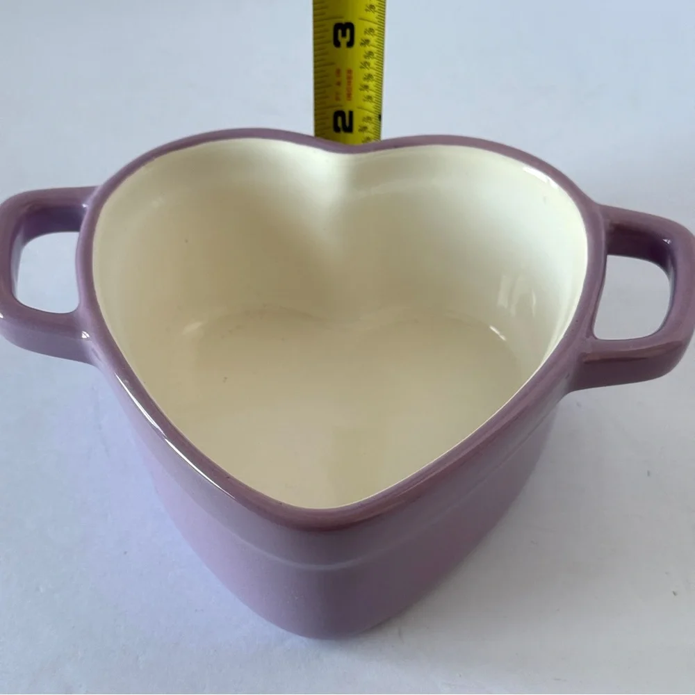 Martha Stewart Heart Cocottes Stoneware - Lavender